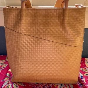 Hammitt Drew Tote in Toasted Weave with Gold Rivets